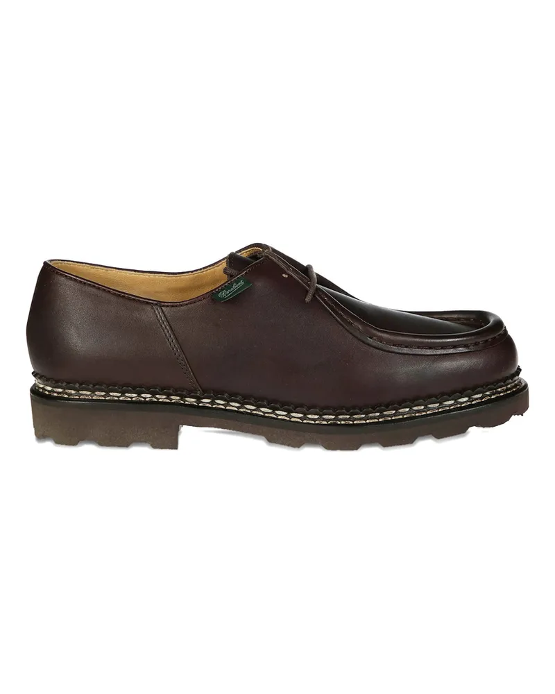 Paraboot Michael Norwegian-stitched Leather Derby Shoes Brown