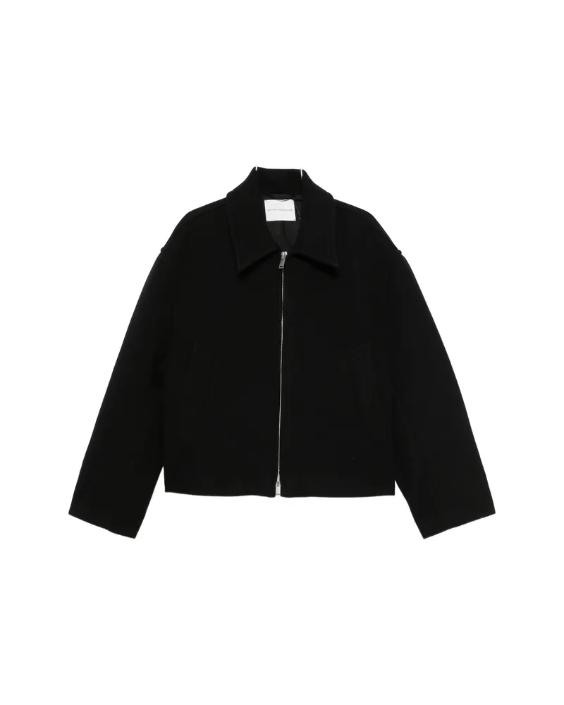 Studio Nicholson Zip-up Spread-collar Shirt Jacket Black