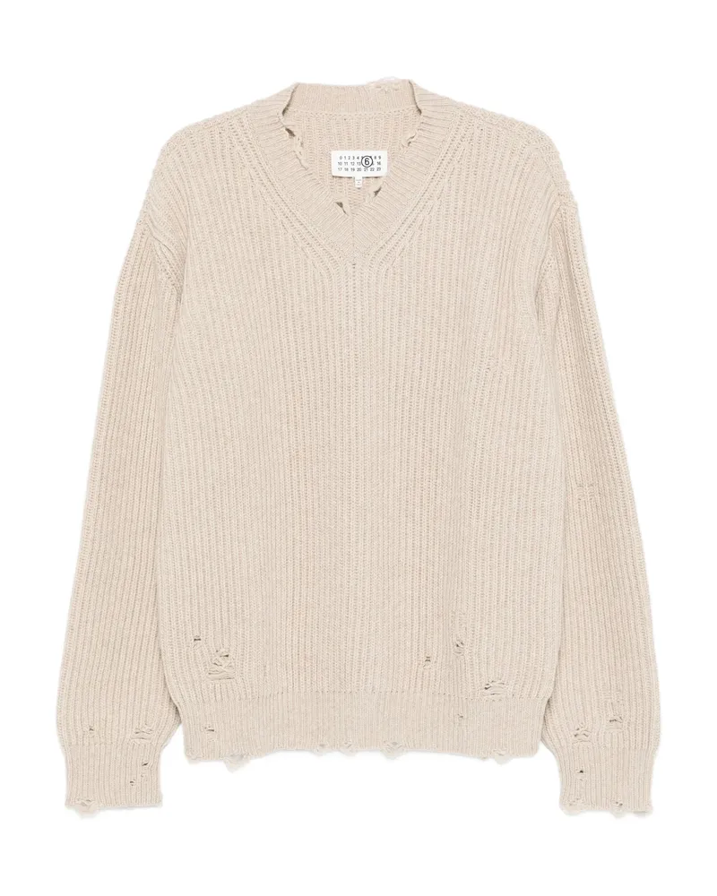 Maison Margiela V-neck Sweater Neutrals