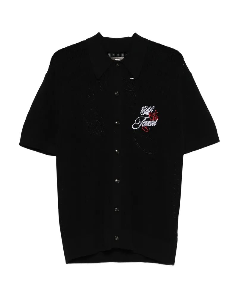 Amiri Embroidered Knit Top Black