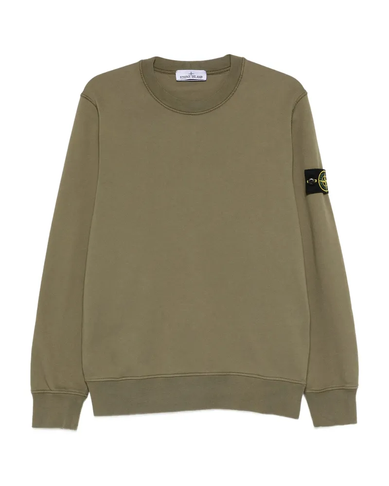 Stone Island Logo Patch Sweatshirt Green