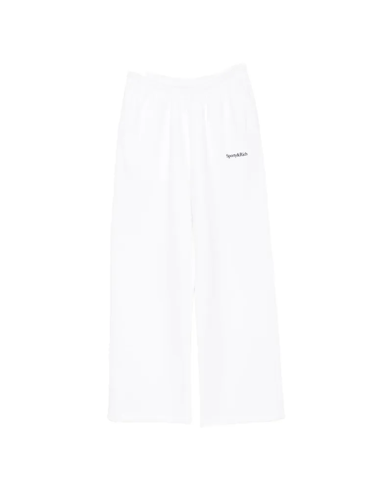 SPORTY & RICH Besma Logo-embroidered Track Pants White