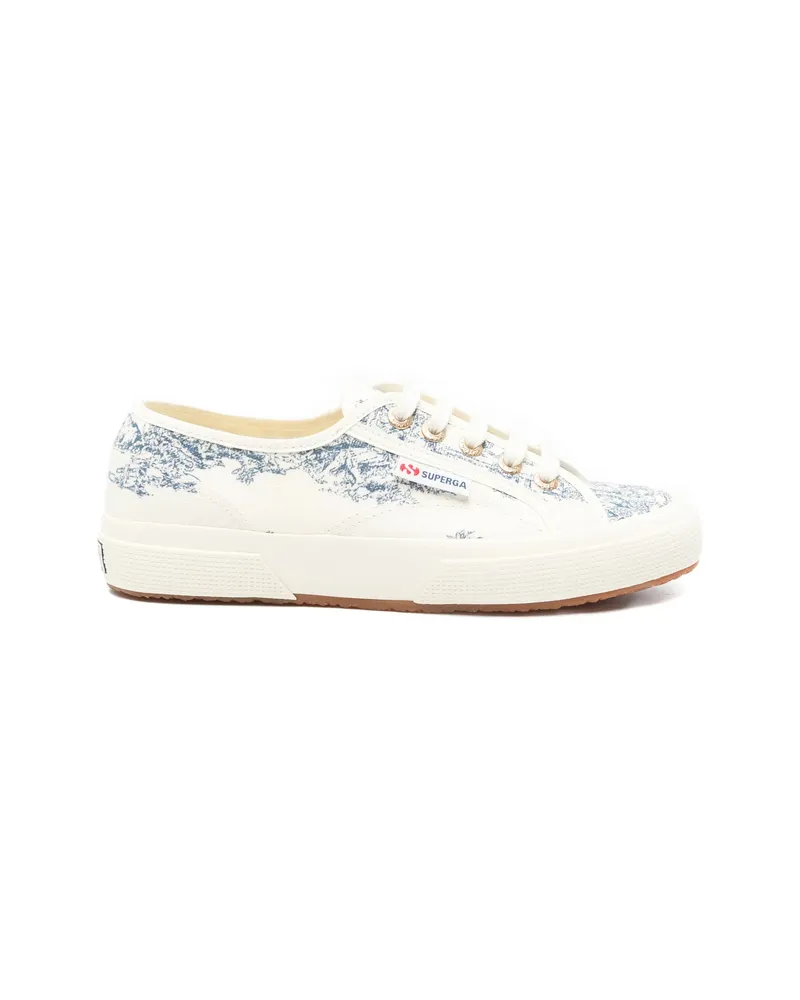 Superga Toile De Jouy Printed Lace-up Sneakers Neutrals