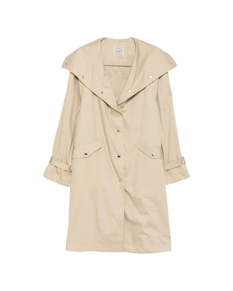 Totême Snap-buttoned Oversized Trench Coat Neutrals