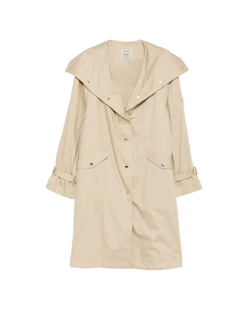Totême Snap-buttoned Oversized Trench Coat Neutrals