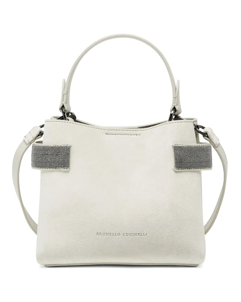 Brunello Cucinelli Small Essence Tote Bag Neutrals