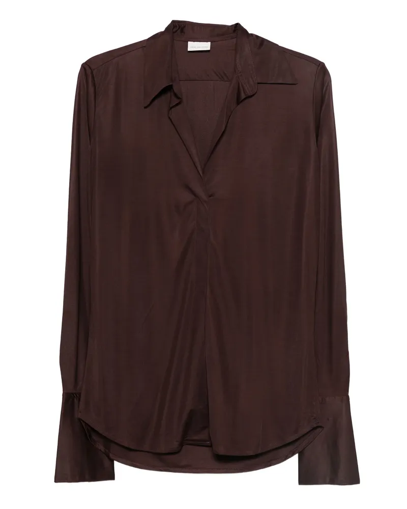 Dries van Noten Long-sleeve Shirt Brown