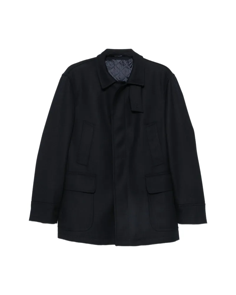 Tagliatore Flap-pocket Coat Blue