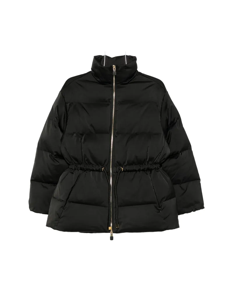 Elisabetta Franchi Drawstring Puffer Jacket Black