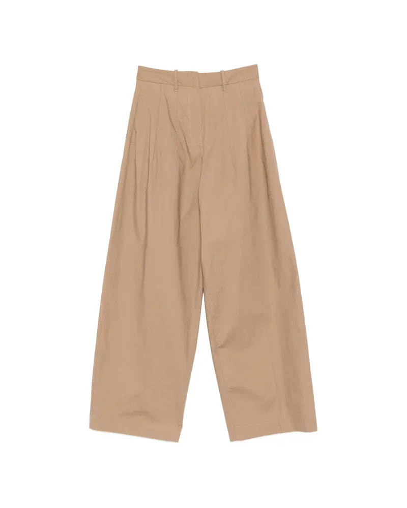 nine:inthe:morning Pleated Palazzo Pants Brown