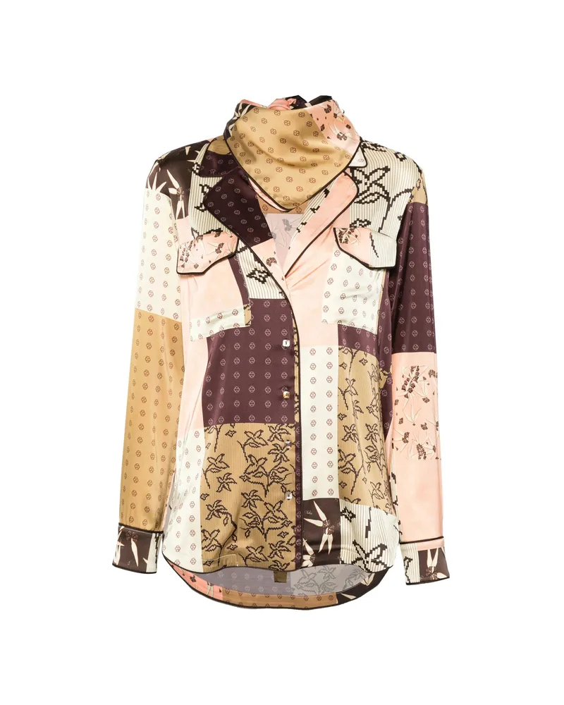 SIEDRES Micla Buttoned Long-sleeve Shirt Brown