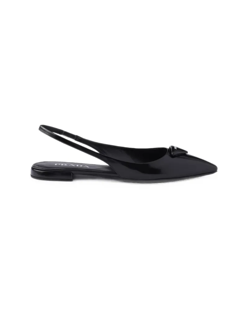 Prada Pointed-toe Slingback Ballet Flats Black