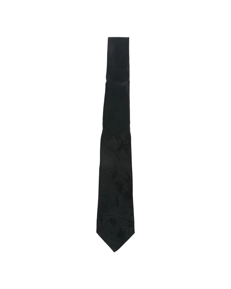 Our Legacy Floral-jacquard Tie Black