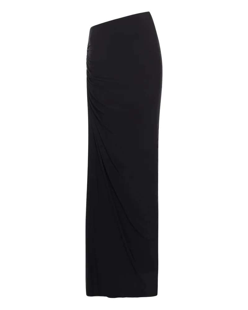 Alaïa Draped Maxi Skirt Black