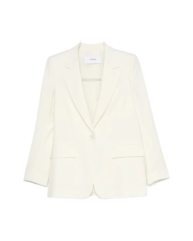 LARDINI Single-breasted Peak-lapel Blazer White