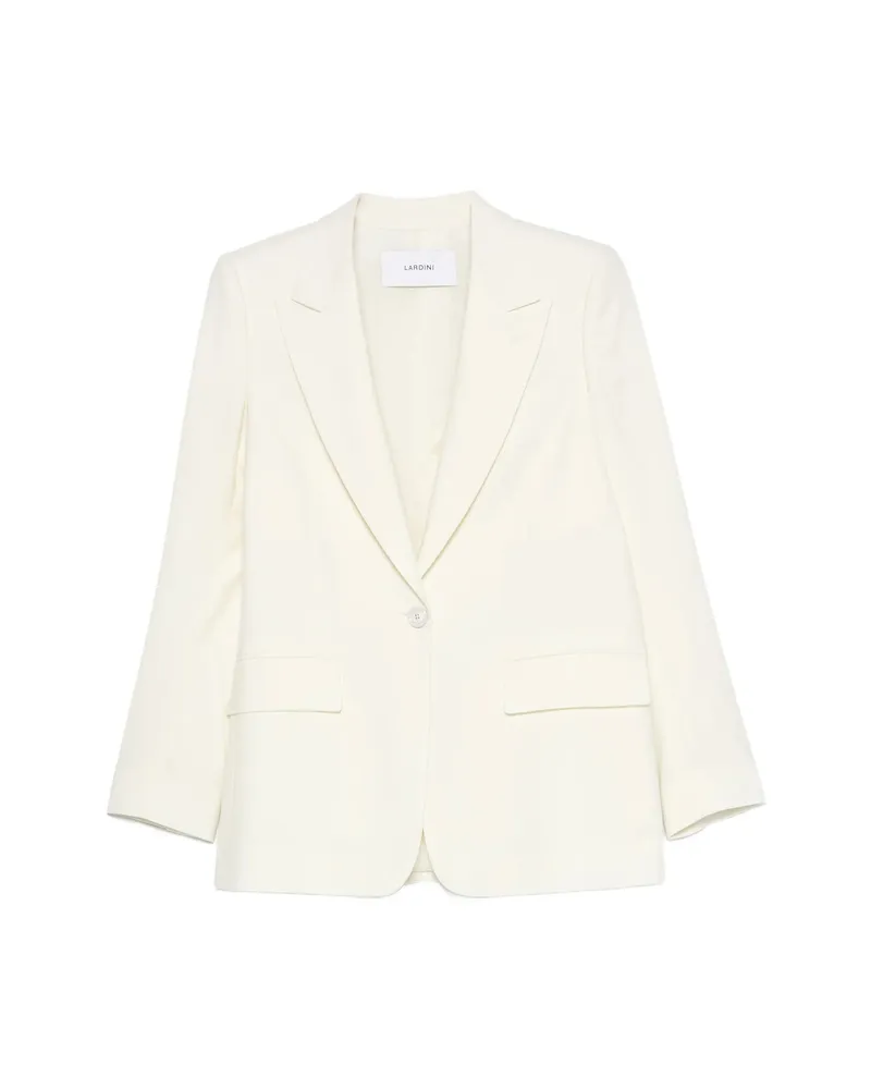 LARDINI Single-breasted Peak-lapel Blazer White