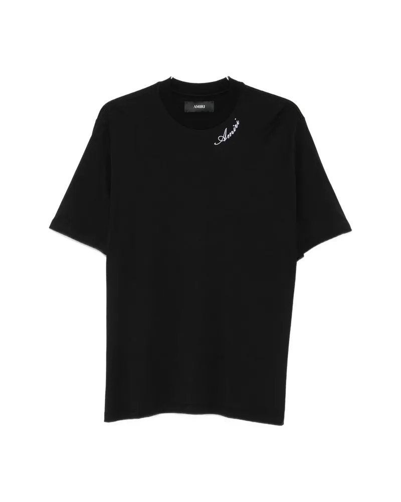 Amiri Logo-embroidered T-shirt Black