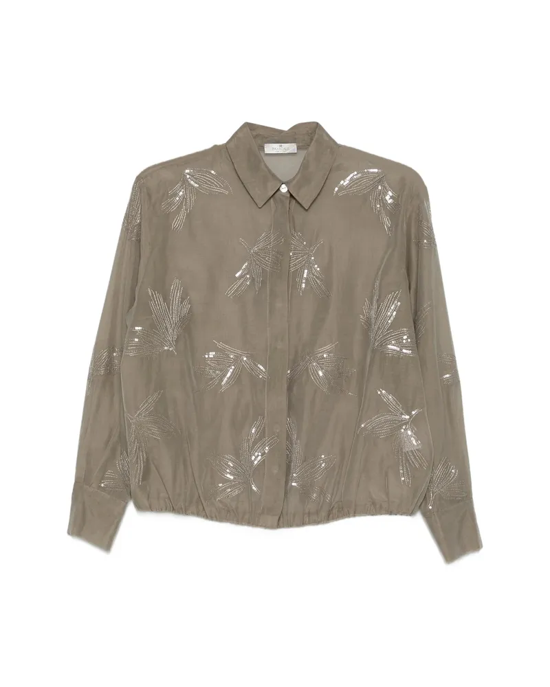 PANICALE Cashmere Sequin-detail Blouse Neutrals