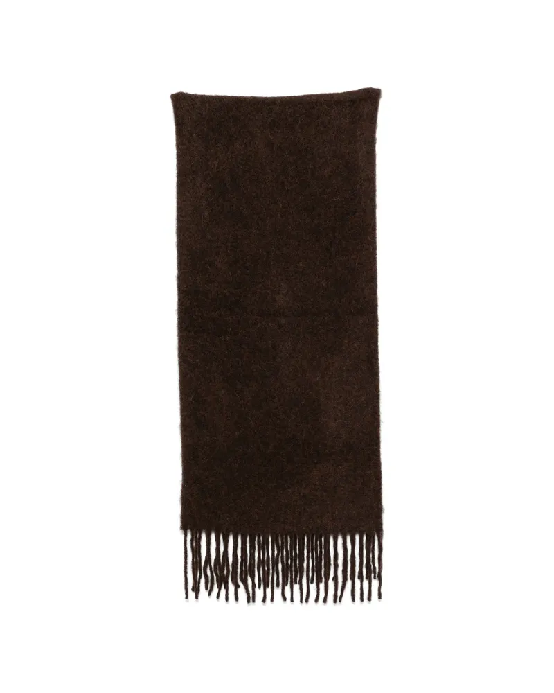 Golden Goose Fringed-edge Scarf Brown
