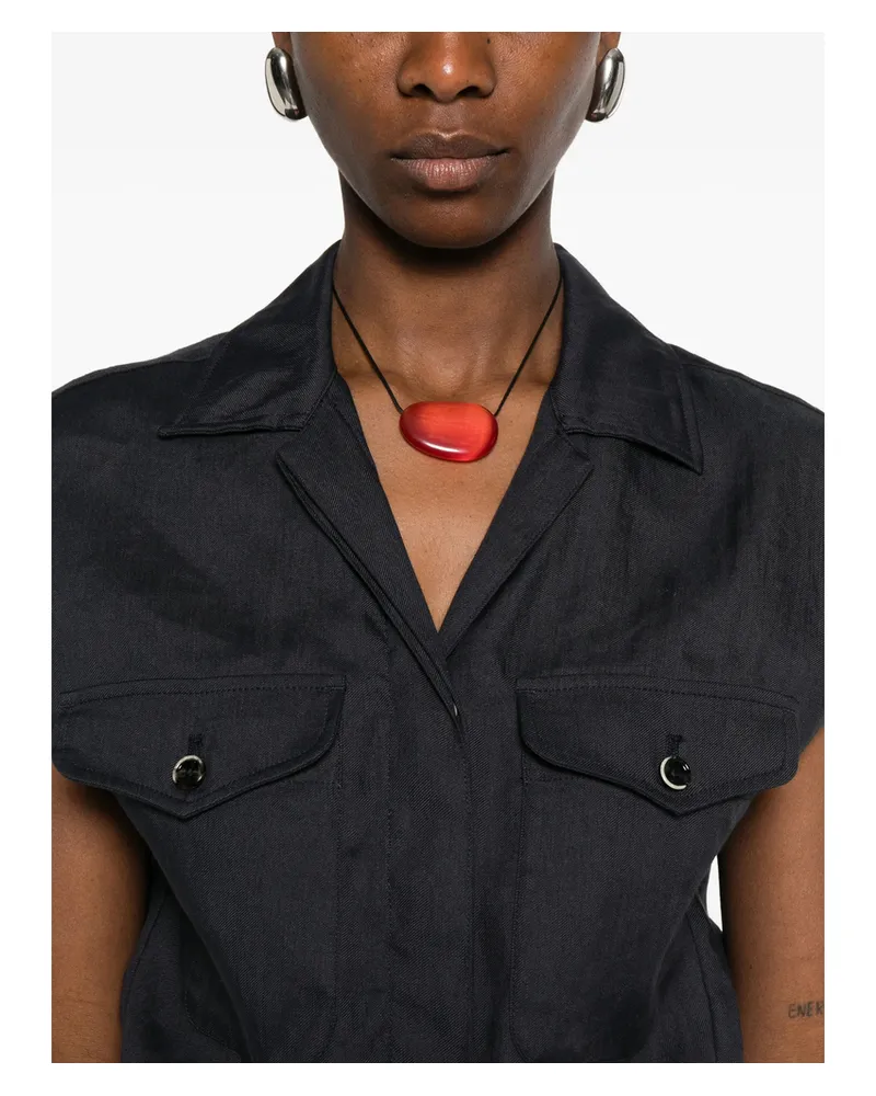 nine:inthe:morning Hana Buttoned Jumpsuit Blue