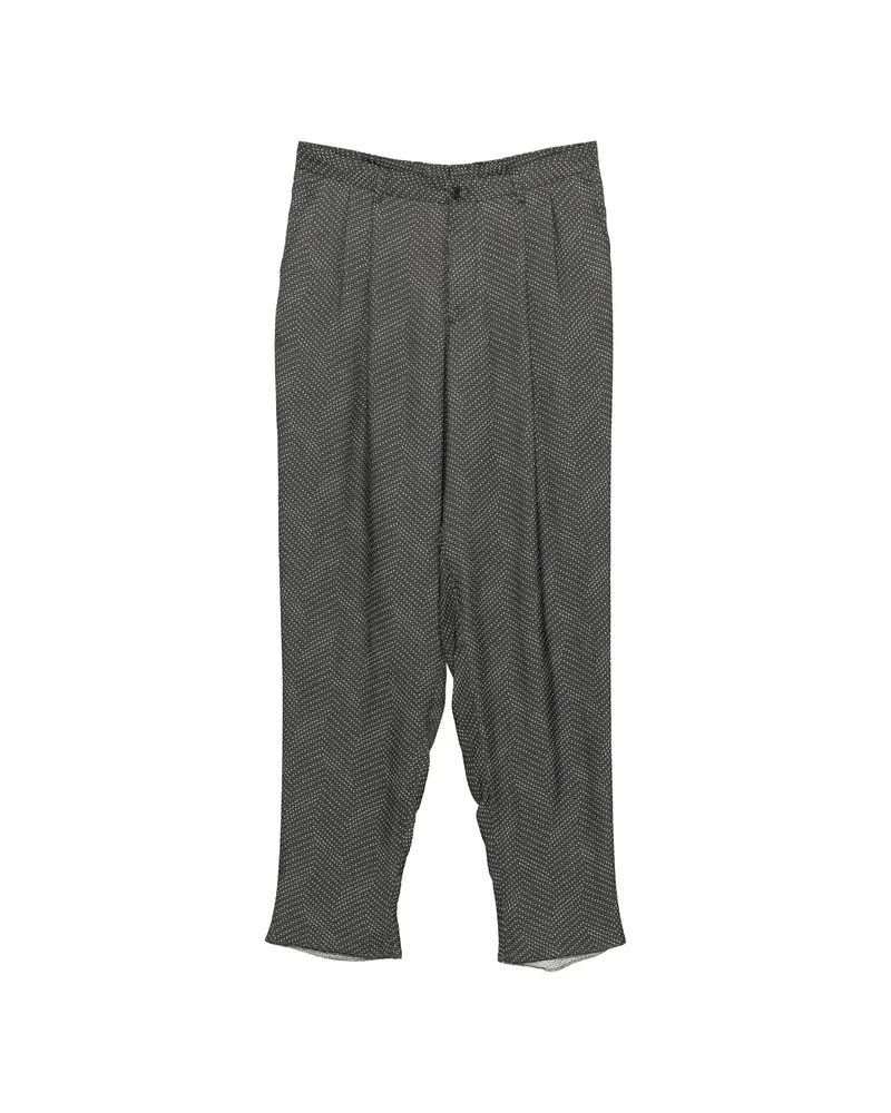 Giorgio Armani Patterned Trousers Grey