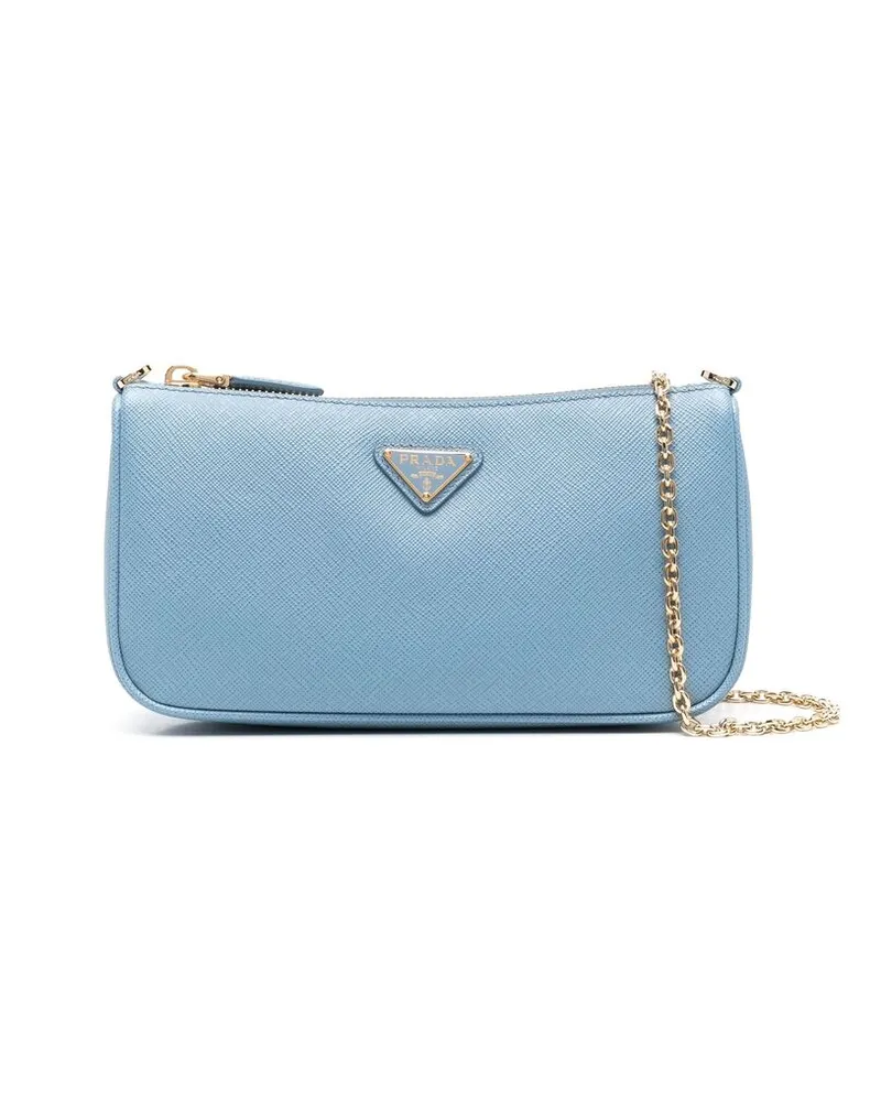Prada Saffiano Leather Mini Bag Blue