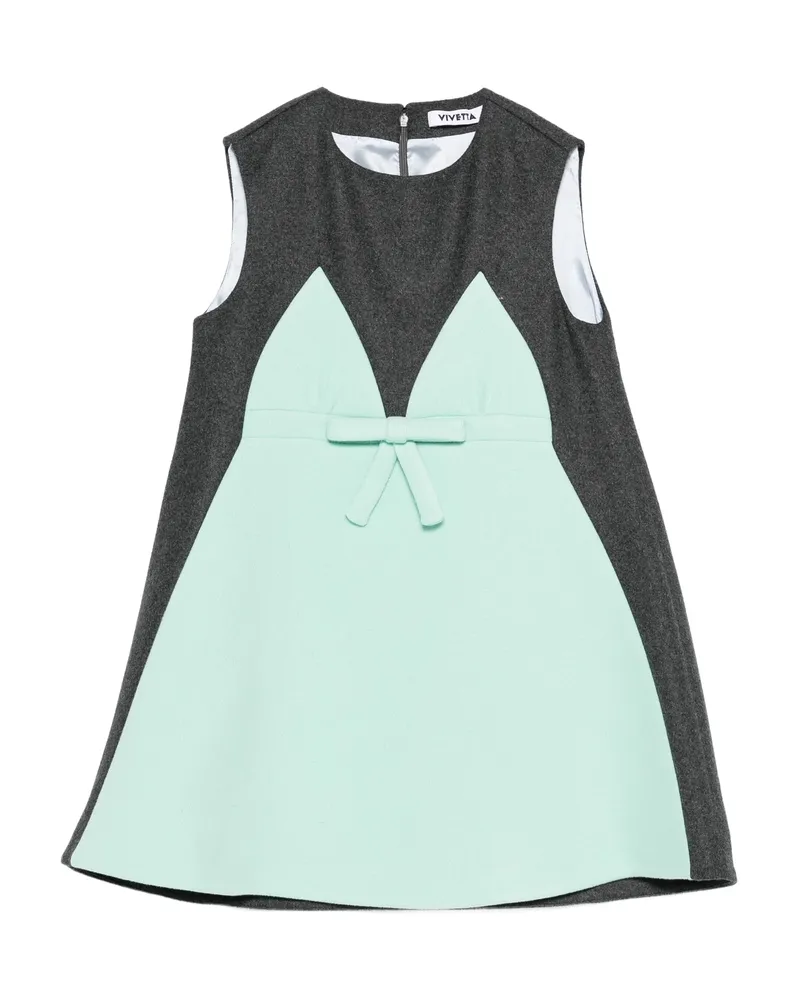 Vivetta Bow-detail Sleeveless Mini Dress Grey