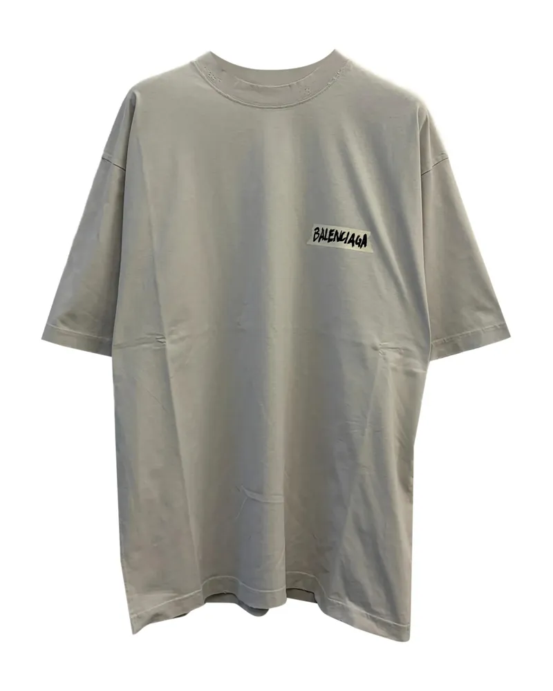 Balenciaga Logo-detail T-shirt Grey