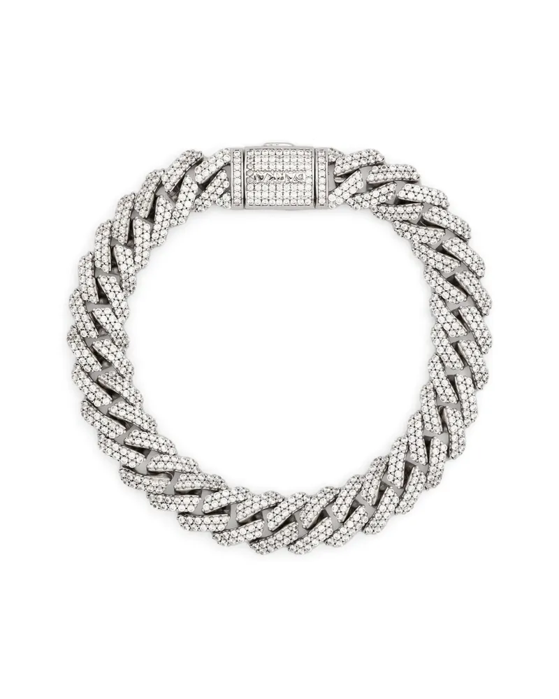 DARKAI Mini Prong Pavé Bracelet Silver