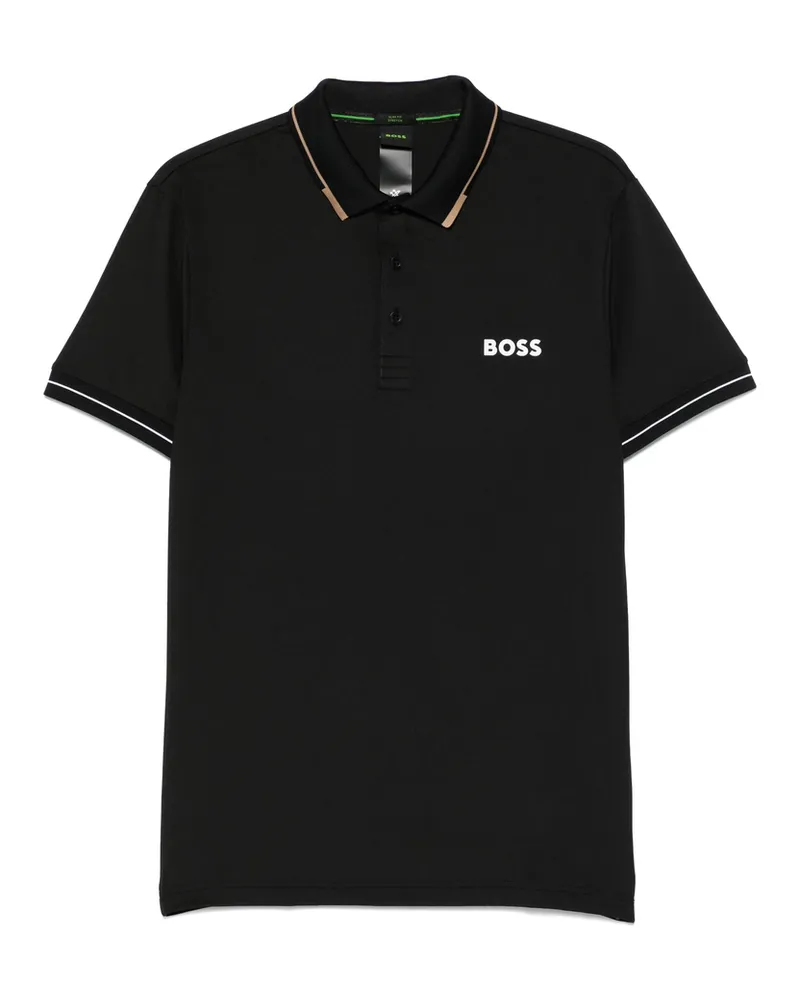 HUGO BOSS Stretch-jersey Polo Shirt Black