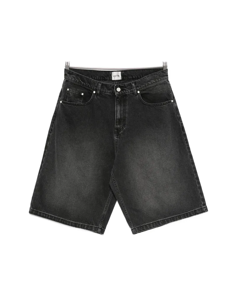 Arte Antwerp Faded-effect Five-pocket Shorts Grey