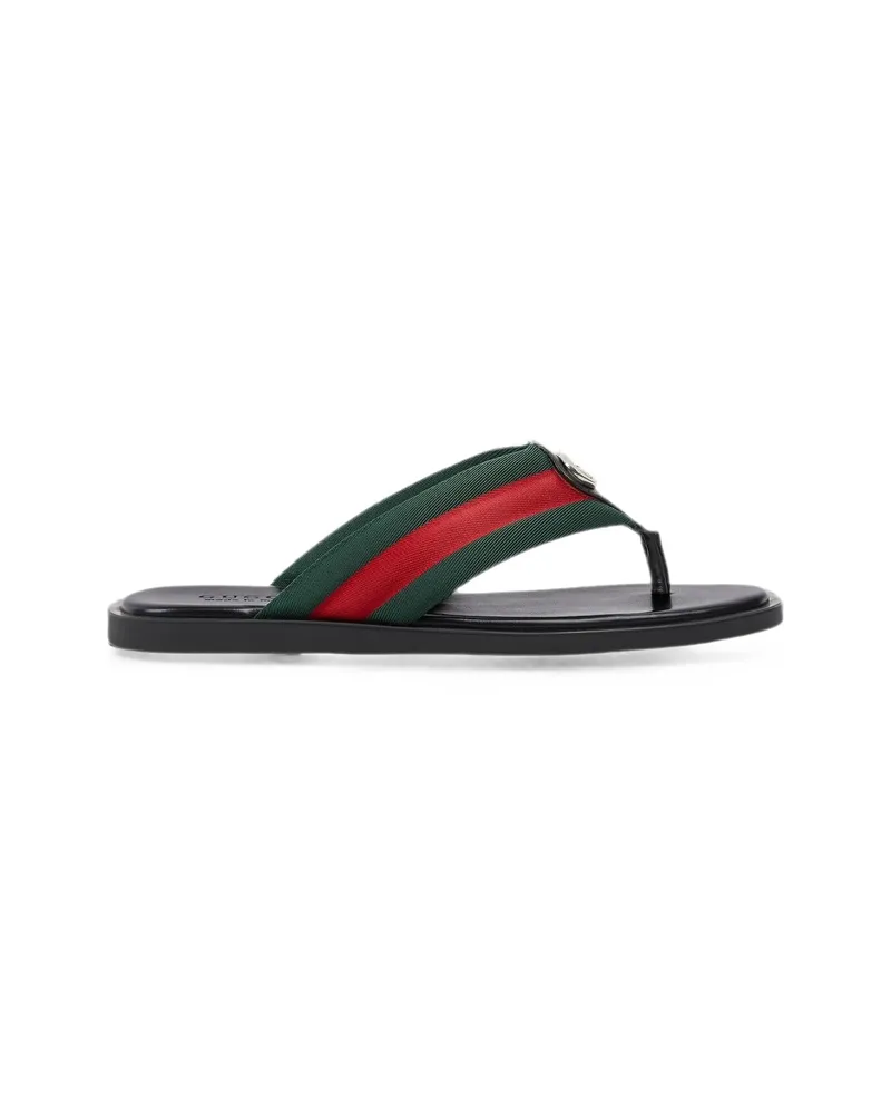 Gucci Thong Sandals With Interlocking G Green
