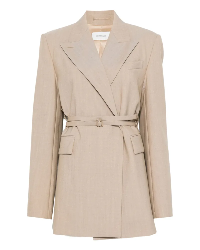 SPORTMAX Belted Blazer Neutrals
