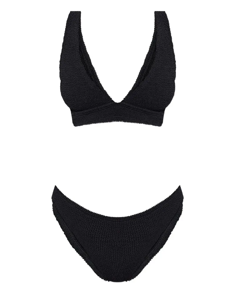 Hunza G Carla Crinkle Bikini Black