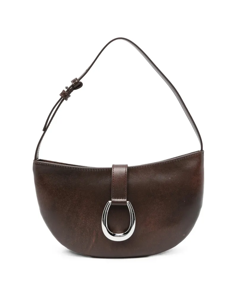 STAUD Harlowe Crescent Shoulder Bag Brown