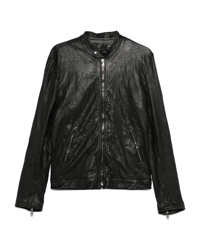 Dolce & Gabbana Zip-fastening Lambskin Leather Jacket Black