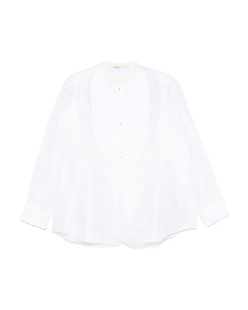 Carven Satin Shirt White