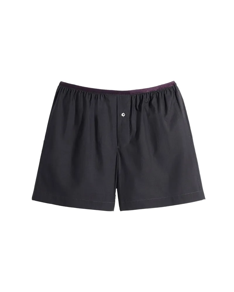 Christophe Lemaire Washed Boxer Shorts Pyjama Black
