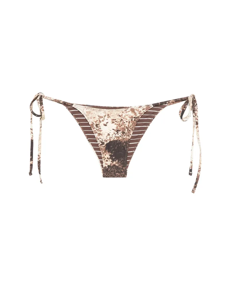 Frankies Bikinis Mackenzie Tie-side Bikini Bottom Brown