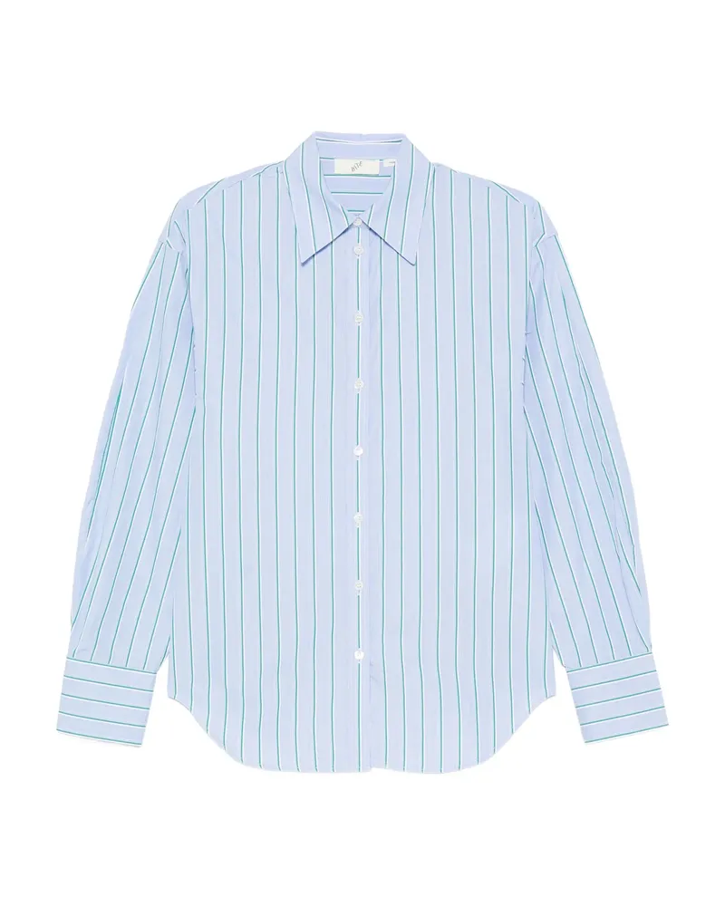 BITE Studios Striped Button-down Shirt Blue