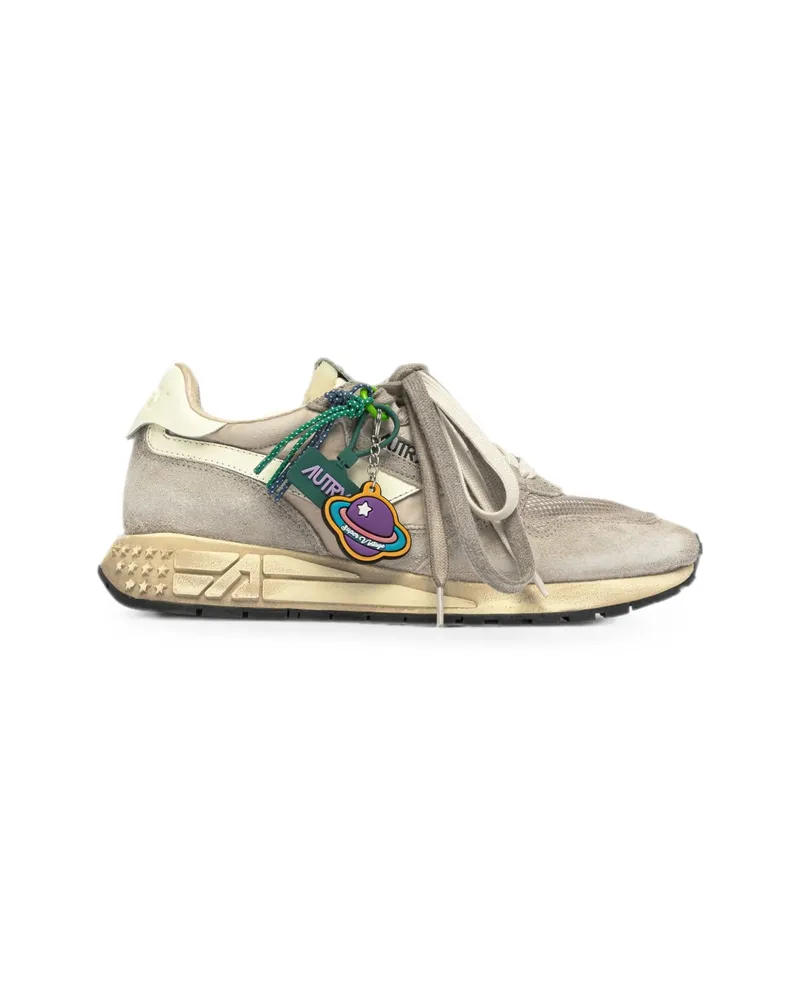 AUTRY Super Vintage Suede-panelled Sneakers Grey