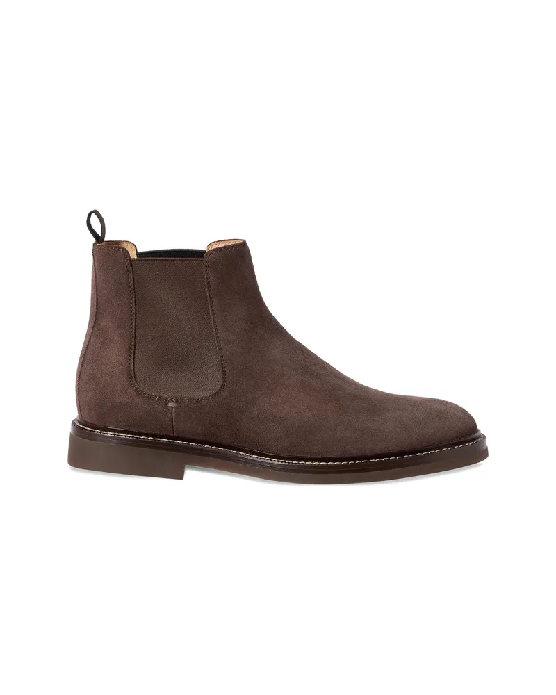 Brunello Cucinelli Suede Chelsea Boots Brown