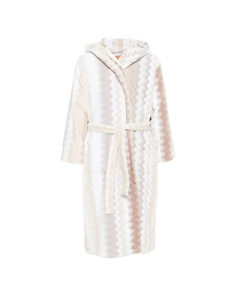 Missoni Home Zigzag-pattern Dressing Gown White