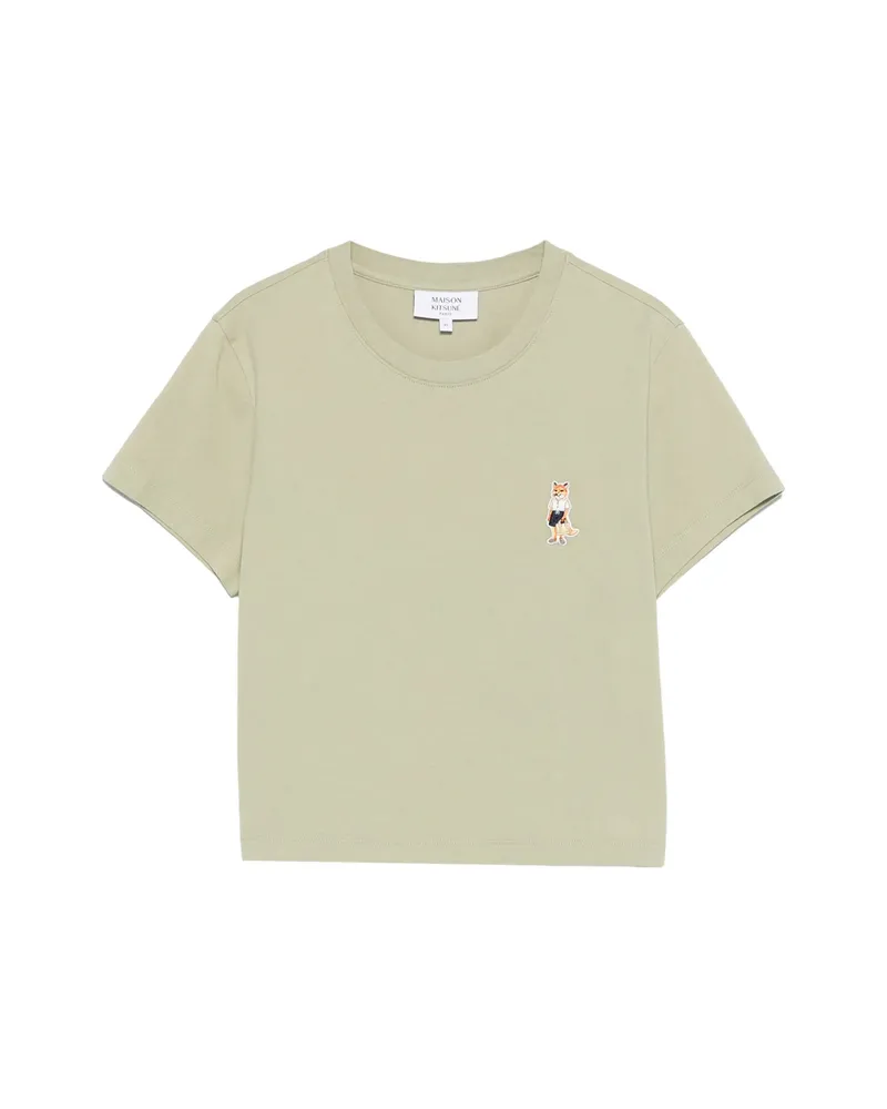 Kitsuné Embroidered T-shirt Green