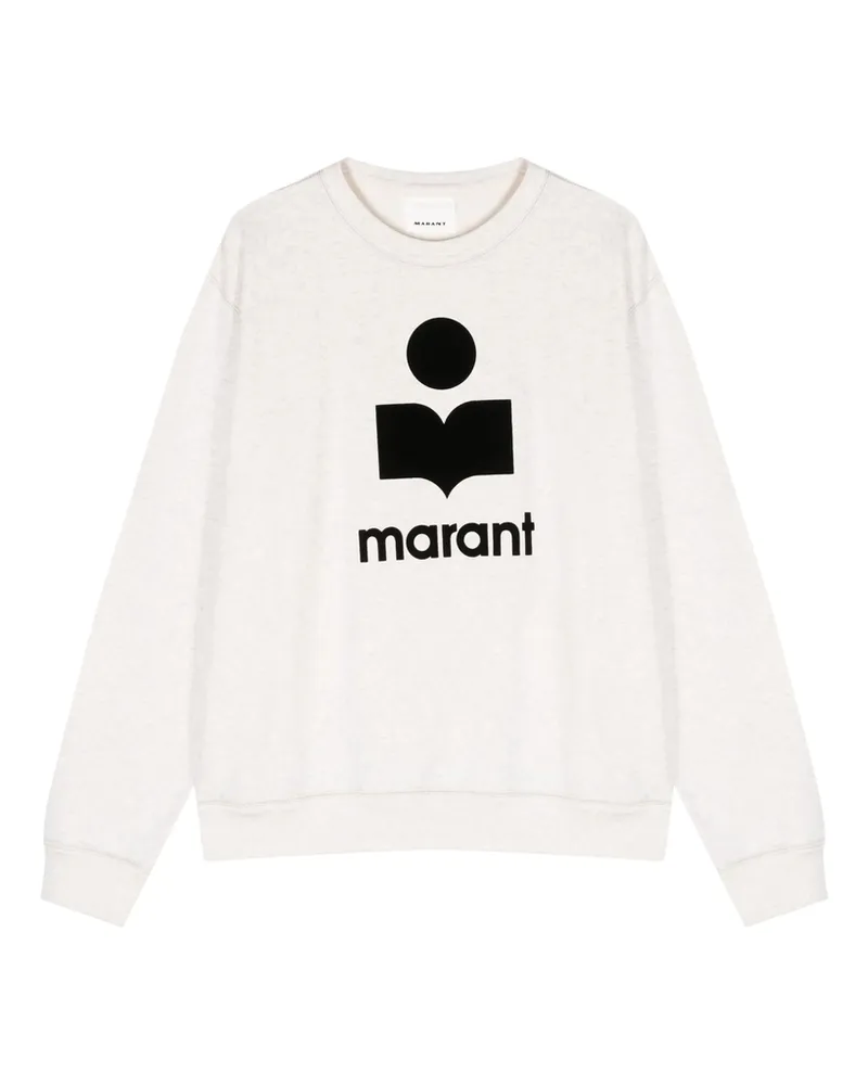 Isabel Marant Mikoy Logo-print Sweatshirt Neutrals