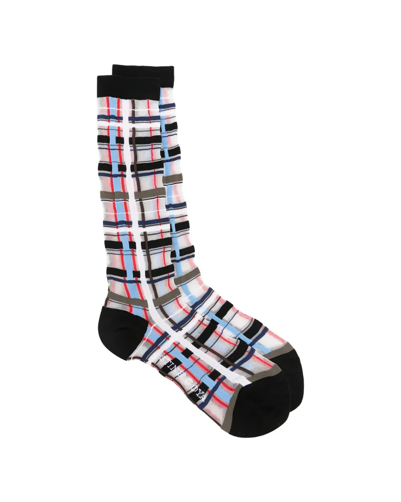 Stine Goya Check-pattern Socks White