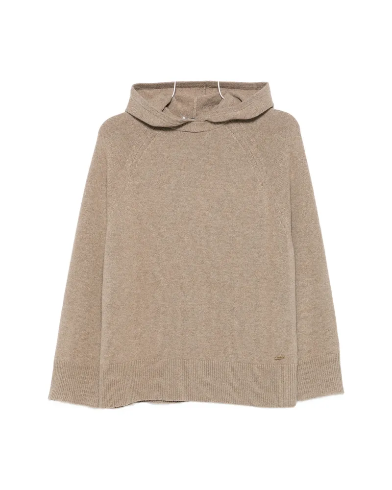 Max Mara Raglan-sleeve Cashmere Hoodie Neutrals