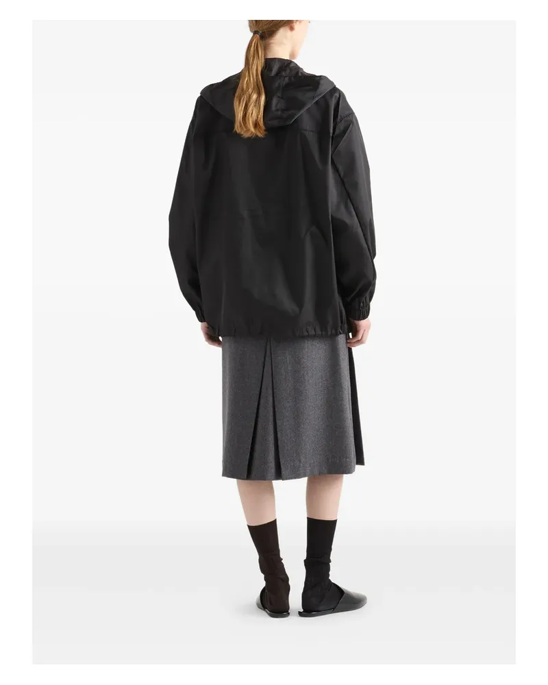 Prada Re-Nylon Hooded Jacket Black