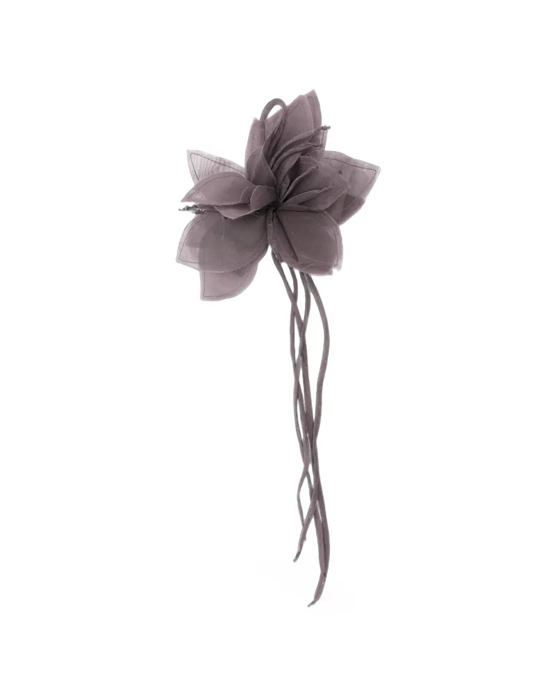 Antonelli Firenze Victoria Floral-applique Trailing Brooch Purple