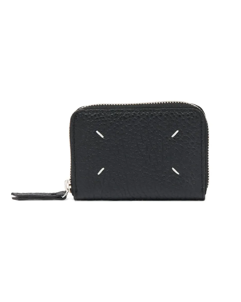 Maison Margiela Four Stitches Zip Coin Holder Black